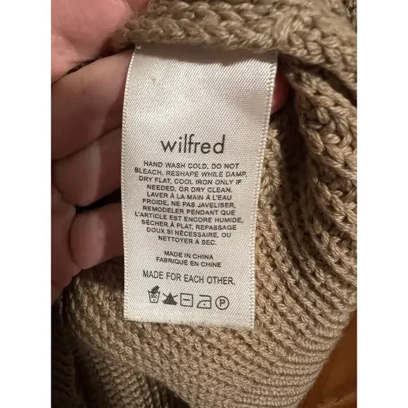Wilfred Women's Montpellier Turtleneck Sweater Heather Constant Camel Size M - Picture 6 of 10